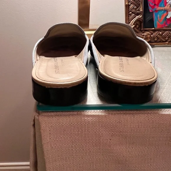 Stubbs & Wooten Slide on Velvet Mules Flats Loafer - Picture 6 of 7